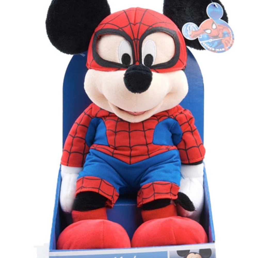 Disney Spider-Man Mickey Mouse Plush - Red and Blue